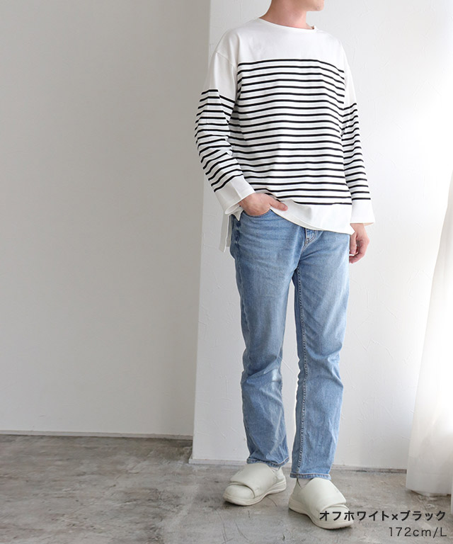 30%OFF】【スピード配送】ボーダーチュニックルーズプルオーバー