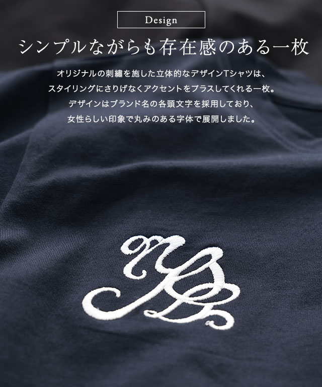 tシャツ コットン100％シルケット刺繍ロゴTシャツ レディース シルケット刺繍Tシャツ 【Pierrot】【スピード配送】 | 【公式