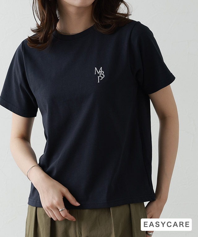 【イージーケア】刺繍ロゴTシャツ
