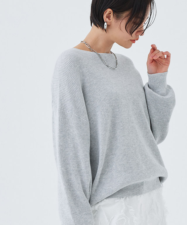 ニット クルーネック ゆったり シンプルニット レディース RASW RASW ニット クルーネック ゆったり シンプルニット レディース