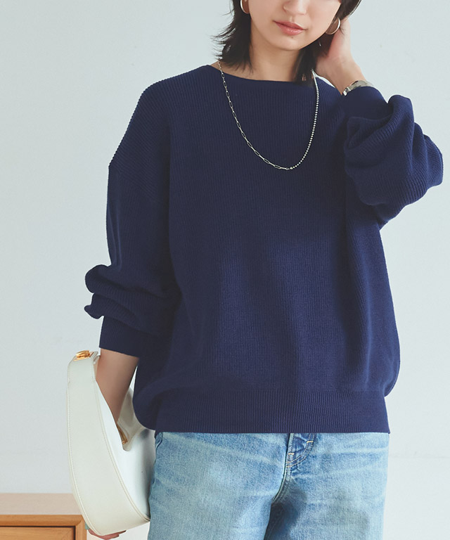 ニット クルーネック ゆったり シンプルニット レディース RASW RASW ニット クルーネック ゆったり シンプルニット レディース