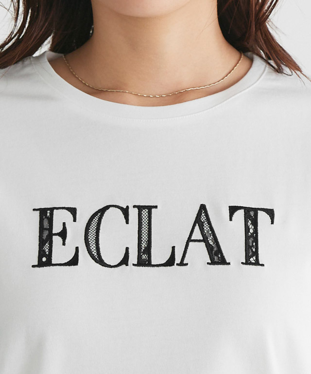 ÉPINE PARIS embroidery tee black×white | épine