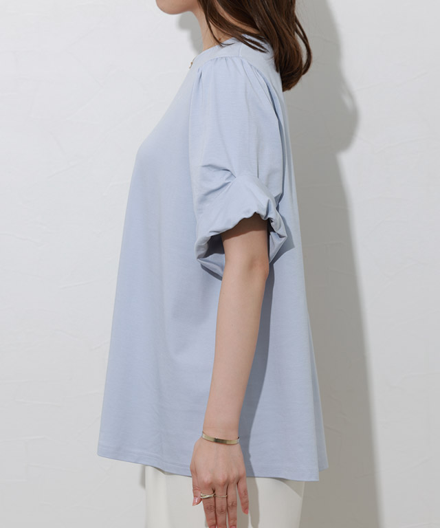接触冷感バルーンスリーブTシャツ 【UVカット】【Pierrot