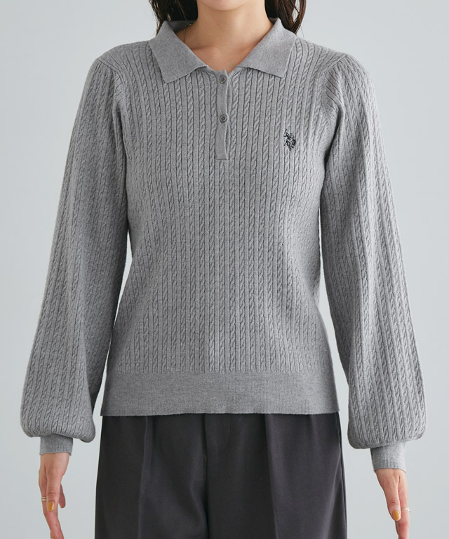 ケーブルポロニット U.S.POLO ASSN.】ケーブルポロニット | 【公式】Pierrot（ピエロ