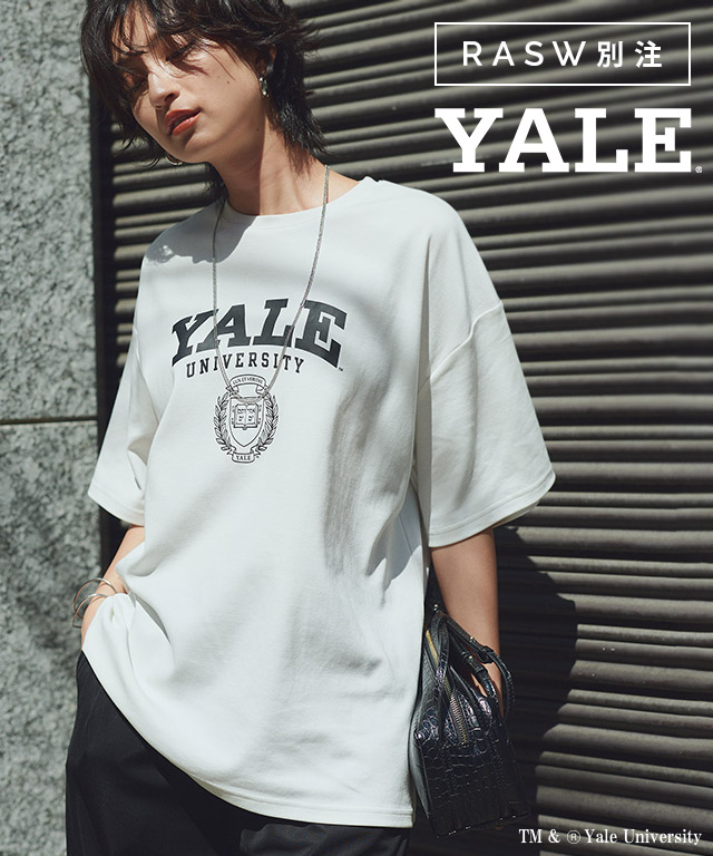 [RASW]別注YALEエンブレムオーバーTシャツ