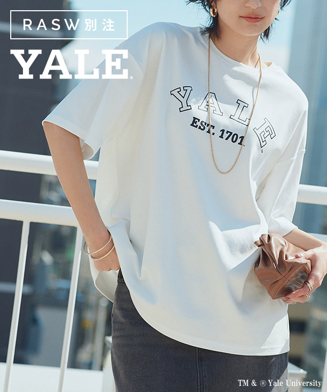 [RASW]別注YALEロゴオーバーTシャツ