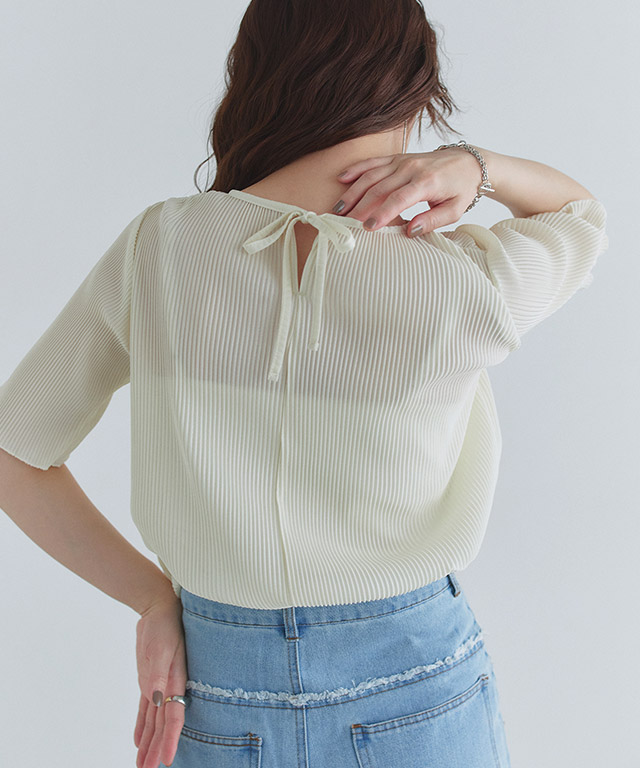 [ECLAM]シアープリーツカットソー
