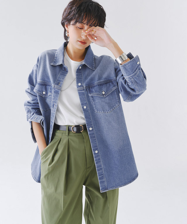 RASW ジャケット デニム シャツ トップス セットアップ 綿混