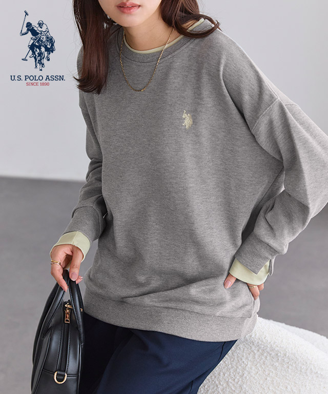 U.S. POLO ASSN. レイヤード風スウェット