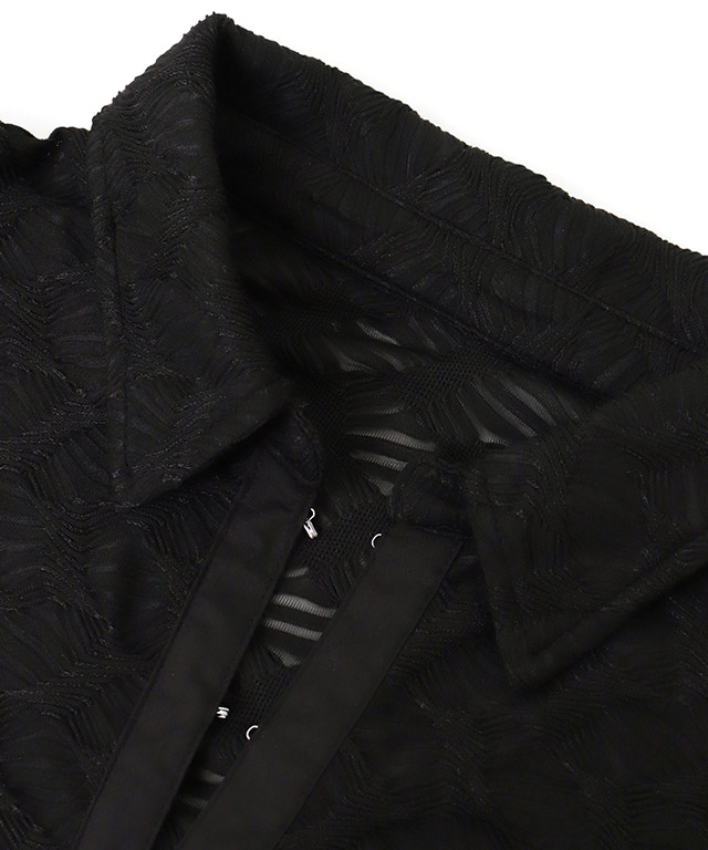 RASW シャツ レディース 長袖 レース ジャカード ホック