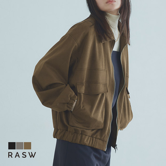 RASW（ラス） フライトジャケット フェイクスエード アウター ダブル