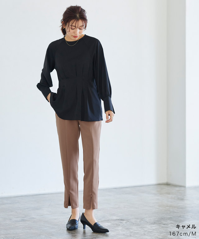 スーパービューティー♡ウエストゴム　パンツ　あひるさま専用 楽天市場】パンツ テーパード レディース ウエストゴム 股上深め
