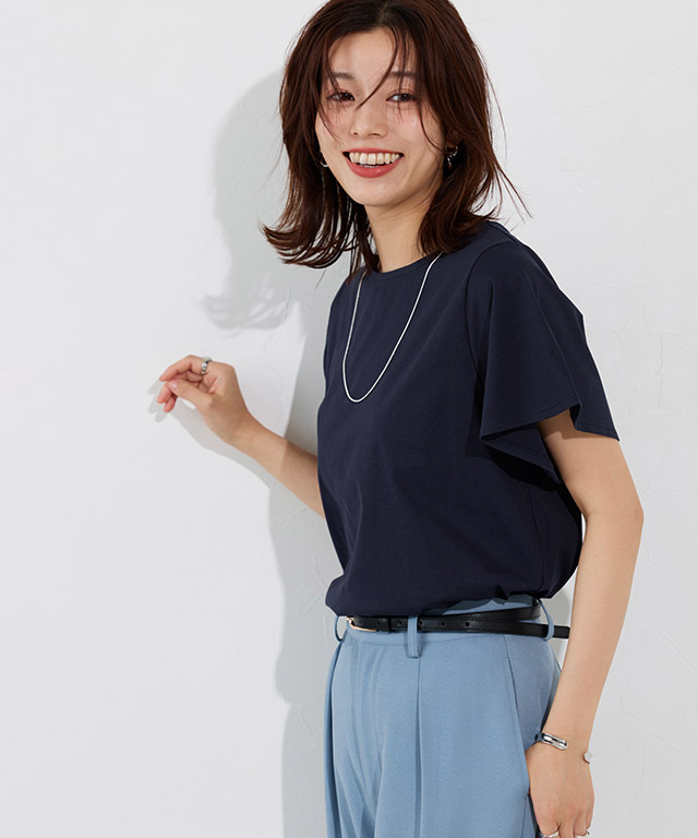 Tシャツ・カットソー Pleated Top メンズ Tシャツ T-ADJUST-SLITS-R17（Tシャツ/カットソー