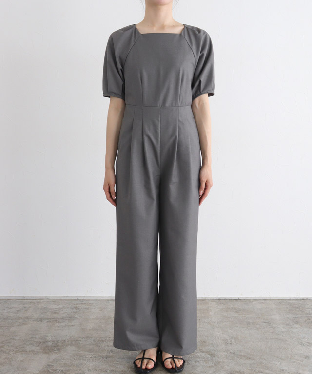 新品未使用⭐️cos リネン混　パフスリーブジャンプスーツ　オールインワン PUFF-SLEEVE JUMPSUIT パフスリーブジャンプスーツ｜COS コス