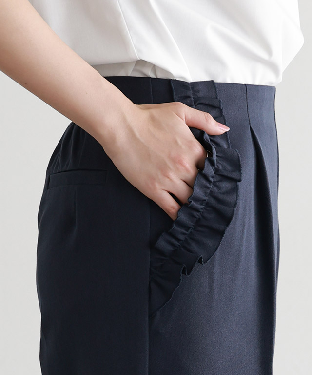 POCKET FRILL テーパードパンツ | OHGA