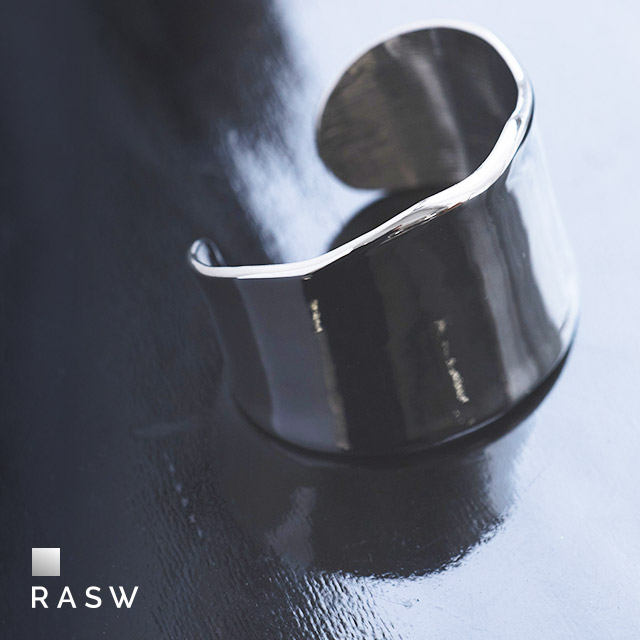 RASW シルバー ワイド バングル トレンド レディース