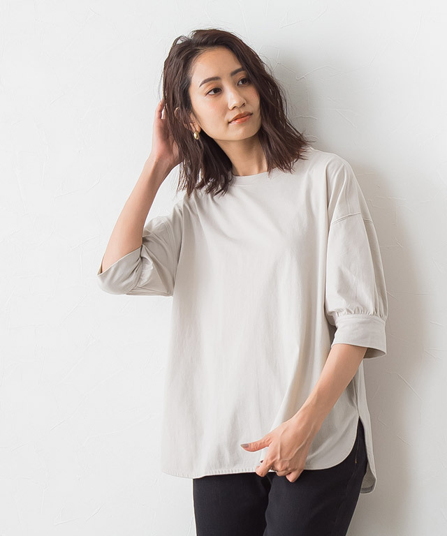 パフスリーブシャツ＋ネックストラップビスチェ