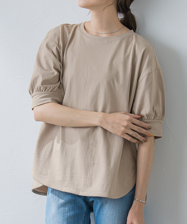 スピード配送】パフスリーブチュニックTシャツ 【Pierrot