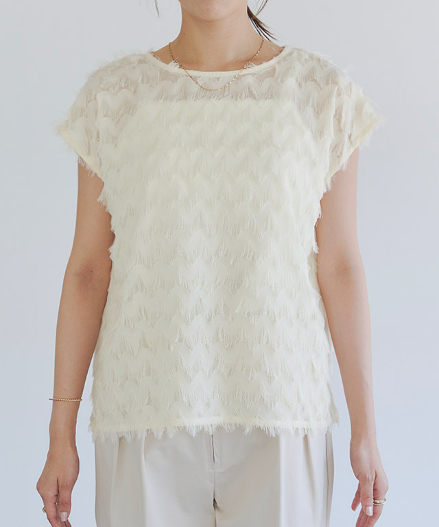 Aletta vita ブラウス カットワークレース 刺繍 フラワー 花