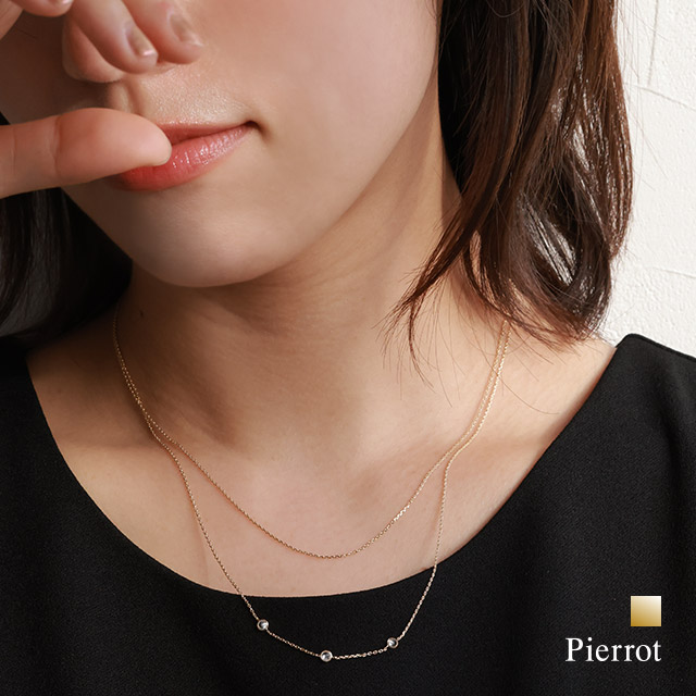 Yahoo! Yahoo!ショッピング(ヤフー ショッピング)ネックレス レディース アクセサリー ガラスストーン チェーン ゴールド MD2