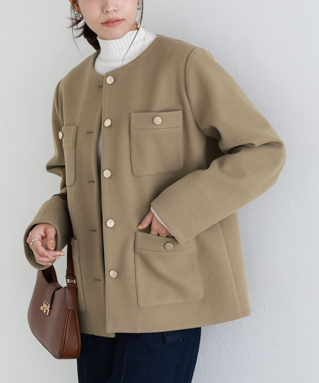VALENTINO ツイード　ラメ入 ウールジャケット X3107 marvelous by Pierrot コート ジャケット メルトン ウールライク