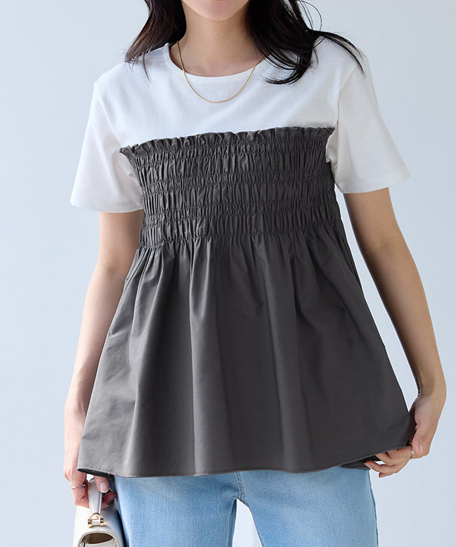 ドッキングシャーリングカットソー