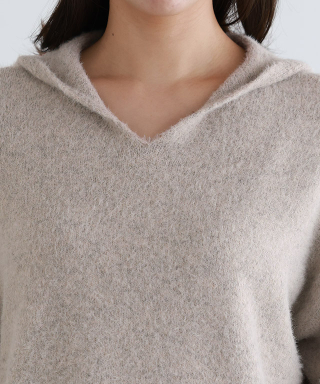 é shaggy knit zipper hoodie （3color） | épine