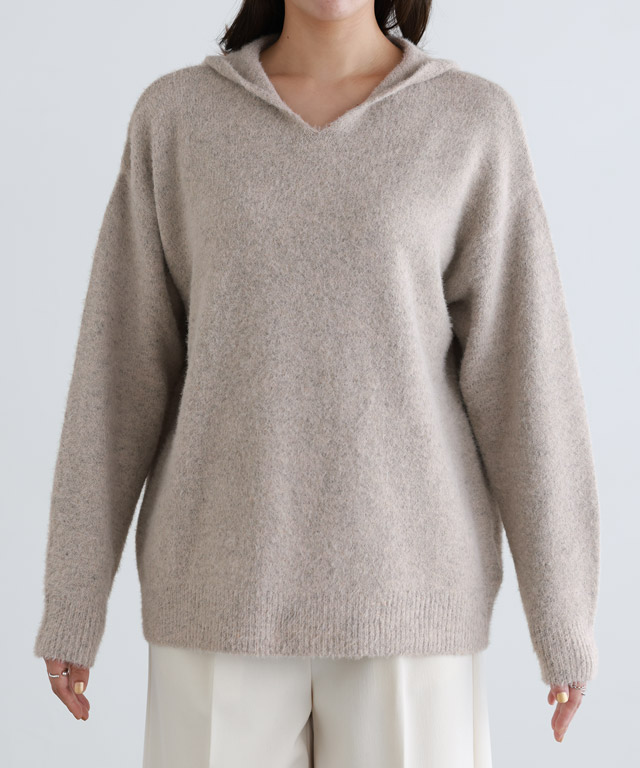 é shaggy knit zipper hoodie （3color） | épine