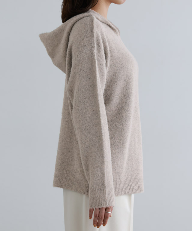 é shaggy knit zipper hoodie （3color） | épine