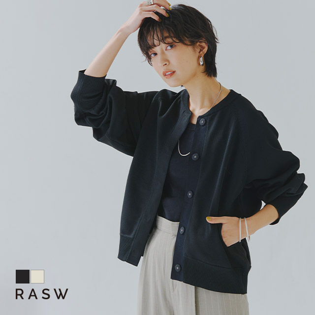 ブルゾン ニット アウター ボリューム袖 レディース RASW｜pierrot-webshop