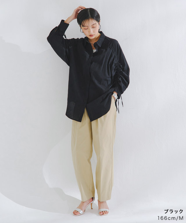 ラス RASW [RASW]ドロストシャーリングシャツ （ブラック） ラス RASW [RASW]ドロストシャーリングシャツ （ブラック