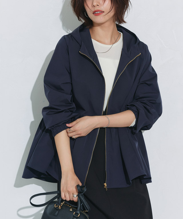 美品　アウディーレ　Audire ブルゾン　アウター　ネイビー　M 母として纏う NAVY LOOK – Audire