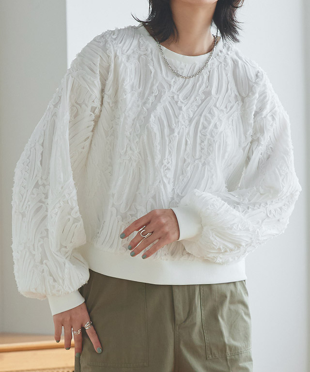 【rasw】コード刺繍ブラウス　kk fashionさん着用 RASW]コード刺繍ブラウス【KKfashionさんYouTube紹介アイテム