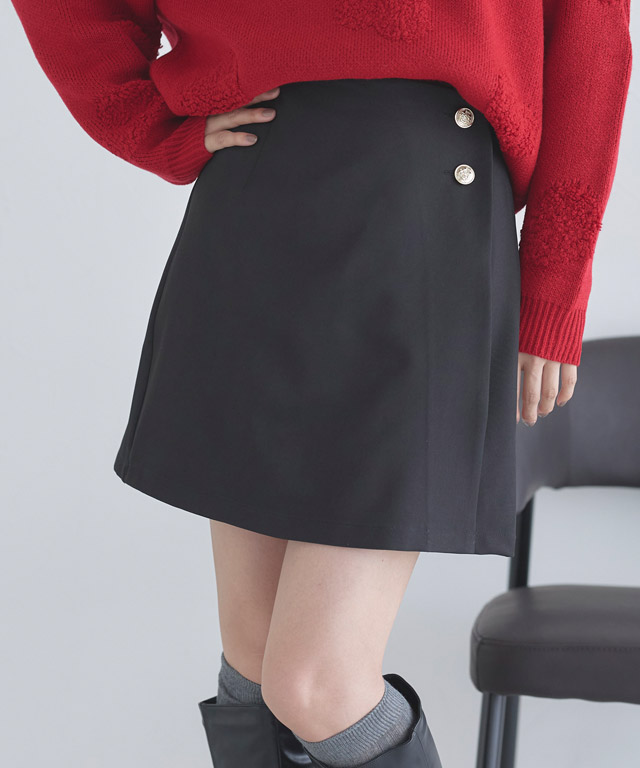【パンツ付き】ゴールドボタンラップスコート