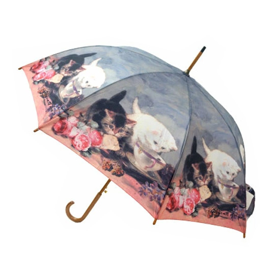 傘 レディース かさ 雨傘 おしゃれ 長傘 ジャンプ 58cm 軽量 丈夫 名画
