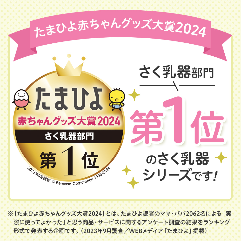 たまひよ赤ちゃんグッズ対象 さく乳部門第1位