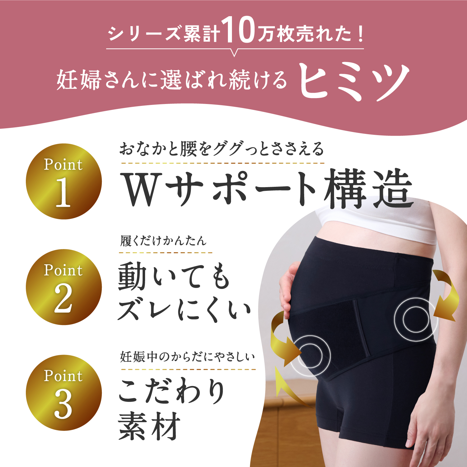 Pigeon（ピジョン） 【2枚】妊婦さんの腰サポーター（ベルトタイプ