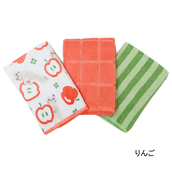 ふきん キッチンタオル マイクロファイバー 北欧 クロス ネコ セット