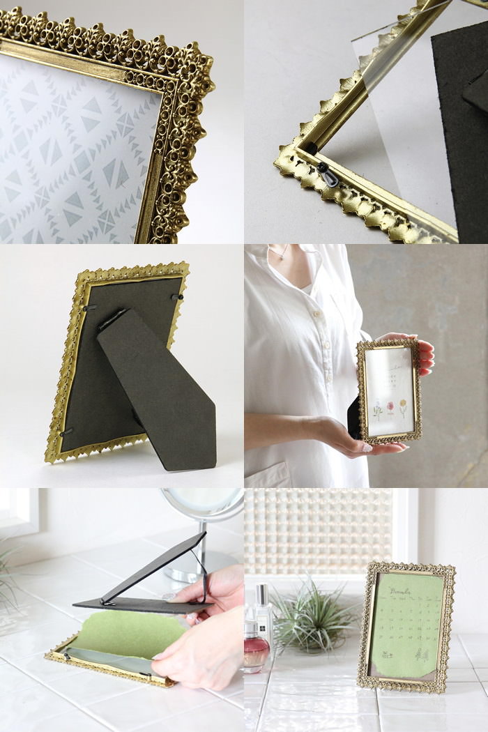 フォトフレーム おしゃれ 写真立て 縦 横 アンティーク ゴールド