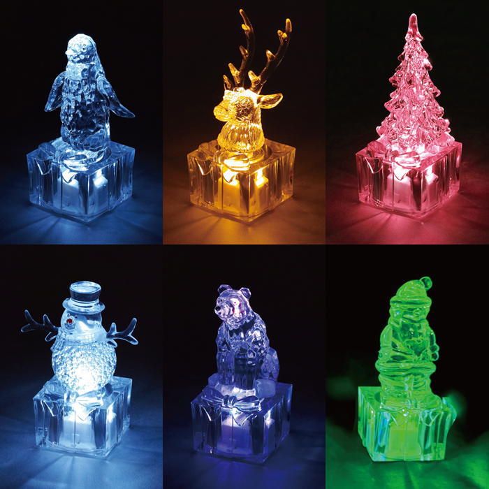 クリスマス装飾ランプ ミニツリー付き 光る クリスマスツリー ミニ 飾り LEDライト LED ライト
