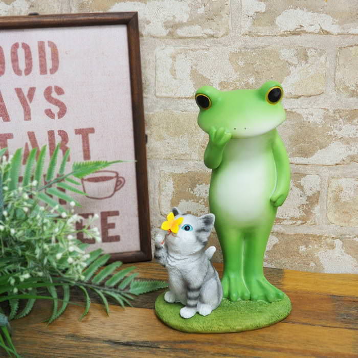 ガーデンオーナメント 置物 カエル ガーデン かわいい copeau コポー