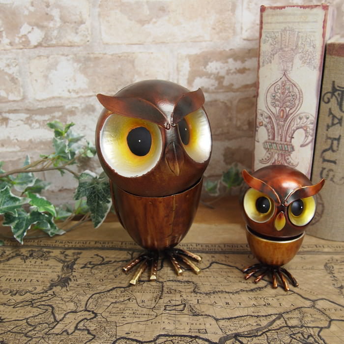 ふくろうの置物54cmガーデンオブジェアイアン？金属製ヴィンテージ