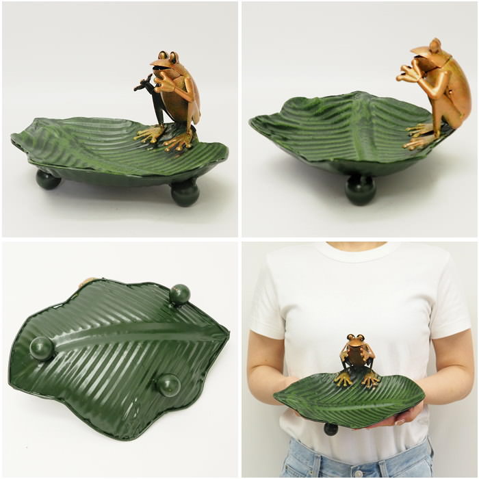 カエル 置物 雑貨 小物入れ ブリキ 蛙 トレー トレイ キャッシュトレイ カエル 置物 雑貨 小物入れ ブリキ 蛙 トレー トレイ キャッシュトレイ