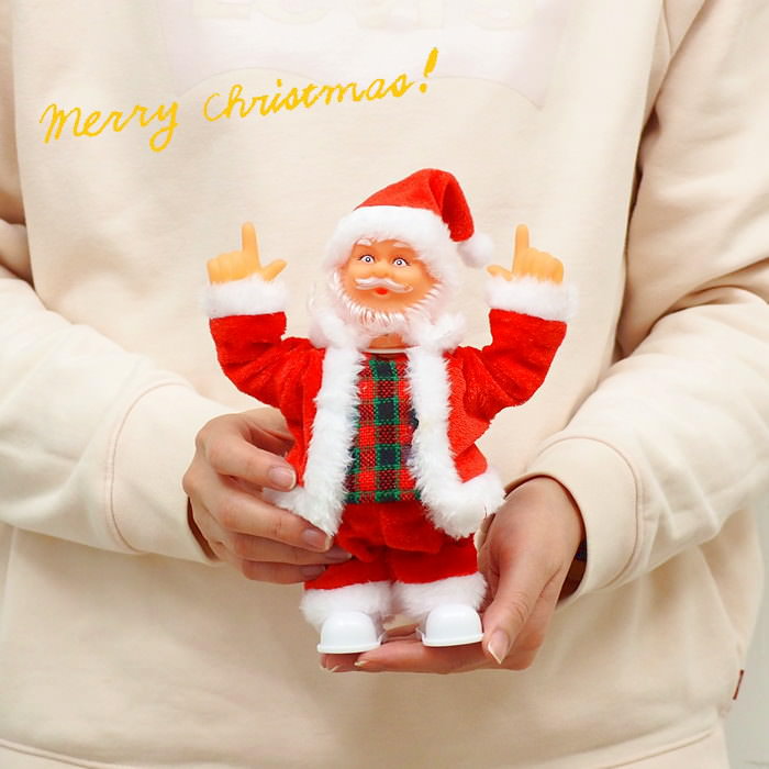 動くサンタクロース人形 踊る FUNNYクリスマス 両手とおしりふりふり