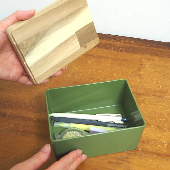 小物入れ 卓上 蓋付き ボックス ケース 箱 フタ 木製 文房具 裁縫道具
