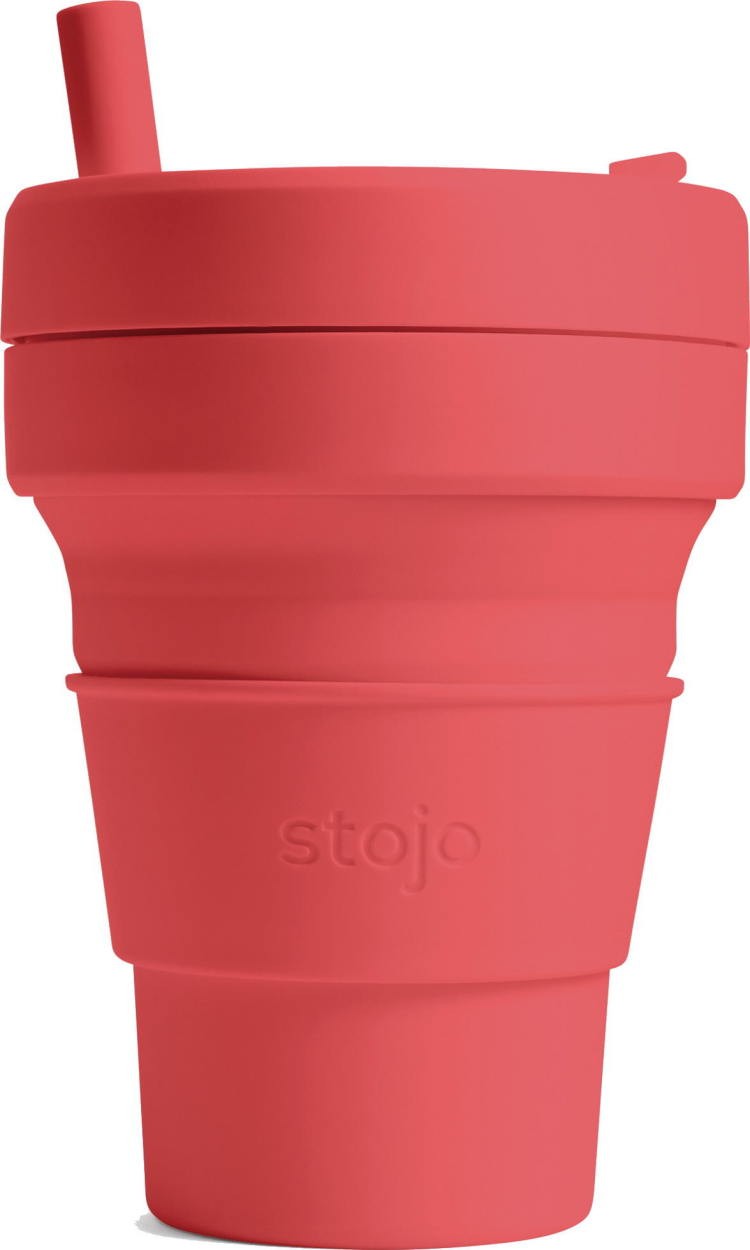 stojo（ストージョ） タンブラー 蓋付き 割れない ストロー付き 470ml