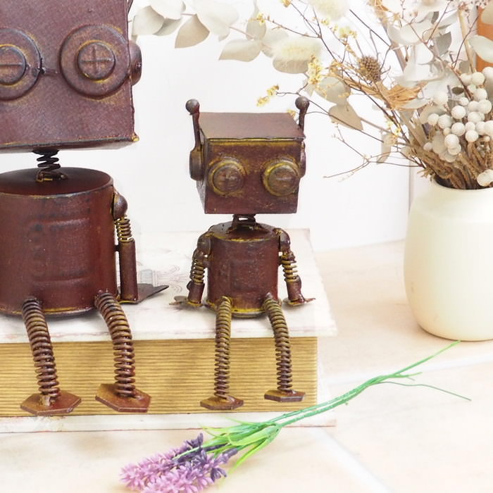 置物 玄関 インテリア 雑貨 おしゃれ ブリキ ガーデン オブジェ 庭 ロボット かわいい 関連画像2