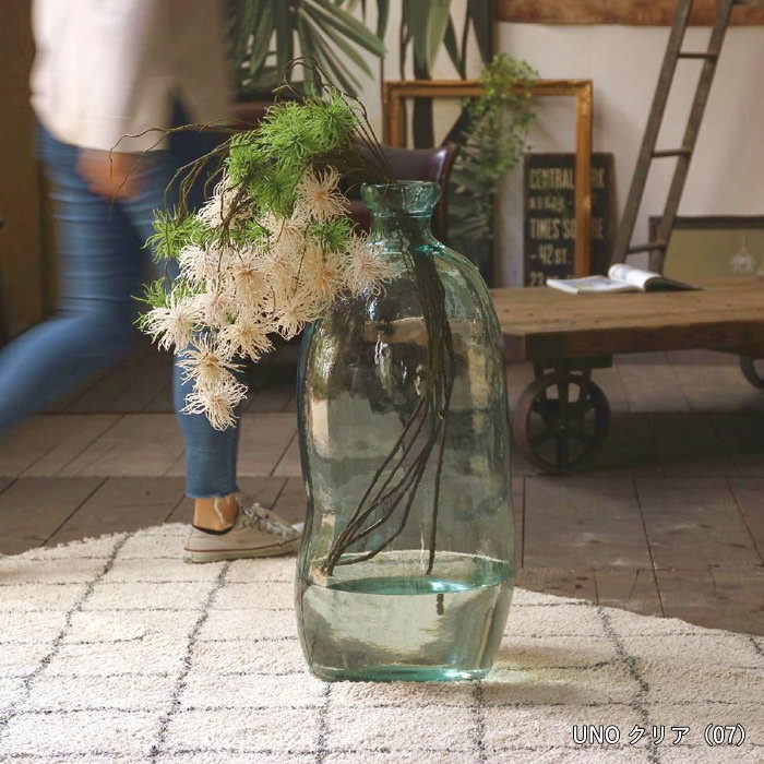 花瓶 おしゃれ 北欧 ガラス 大きい フラワーベース 枝もの ドライ