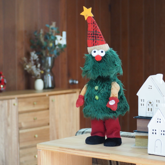 丸和貿易 動くクリスマスツリー 卓上 ぬいぐるみ クリスマス 飾り トイ