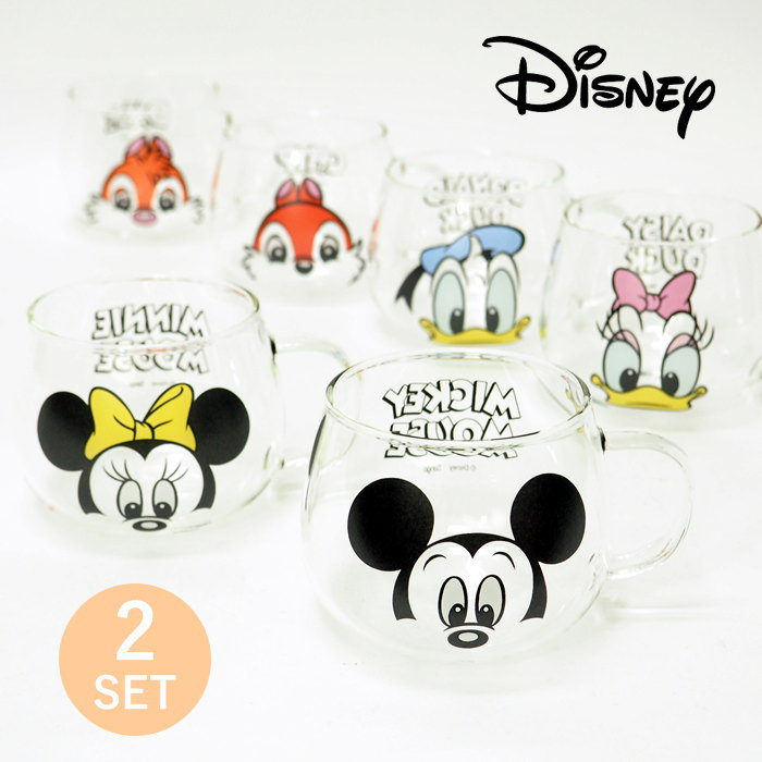 Disney（ディズニー） 食器 マグカップ おしゃれ ペア ガラス 耐熱